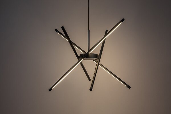 Rabalux Černé závěsné LED svítidlo Henli2 660mm 40W 72338