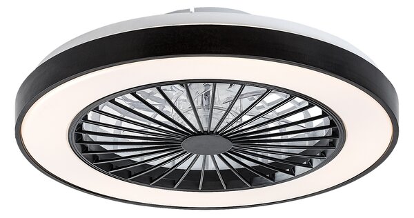 Rabalux SMART TUYA Černé stropní LED svítidlo s ventilátorem Dalfon2 480mm 40W RGB+CCT s DO 71336