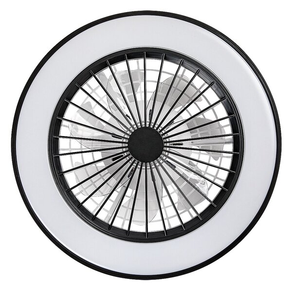 Rabalux SMART TUYA Černé stropní LED svítidlo s ventilátorem Dalfon2 480mm 40W RGB+CCT s DO 71336