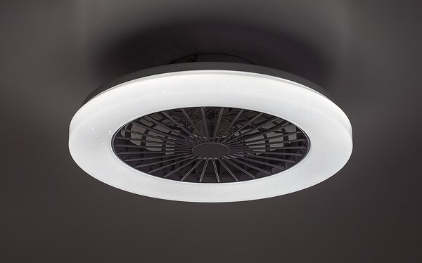 Rabalux Bílé stropní LED svítidlo s ventilátorem Dalfon2 485mm 48W RGB+CCT s DO 71333