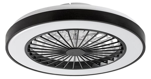 Rabalux SMART TUYA Černé stropní LED svítidlo s ventilátorem Dalfon2 480mm 40W RGB+CCT s DO 71336