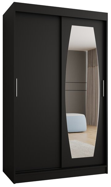 Šatní skříň 120 cm Rosaria (černá). Akce -21%