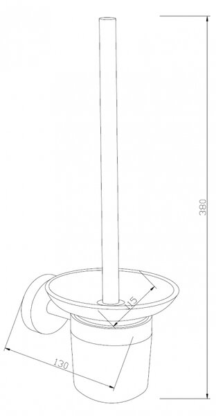 Mexen Loft WC kartáč, chrom - 7012650-00