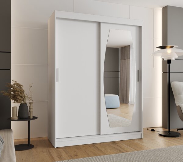 Šatní skříň 150 cm Rosaria (bílá). Akce -21%