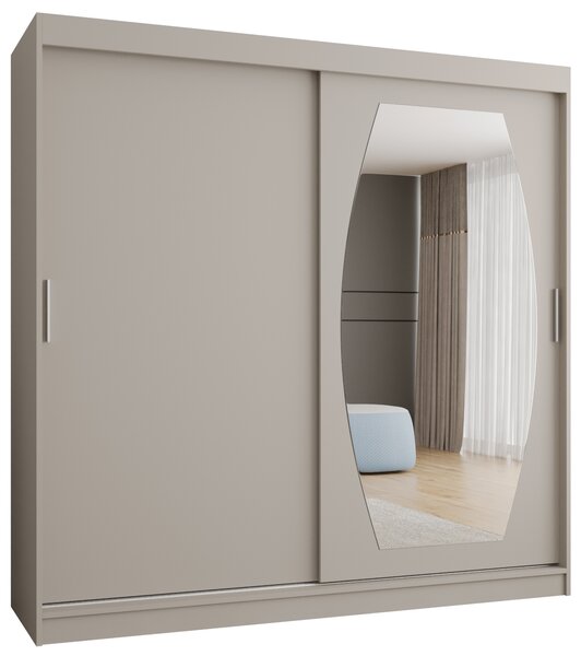 Šatní skříň 200 cm Rosaria (kašmír). Akce -20%