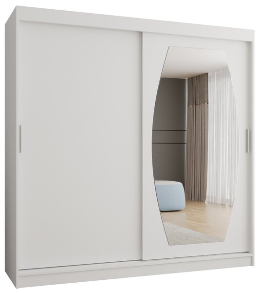 Šatní skříň 200 cm Rosaria (bílá). Akce -20%