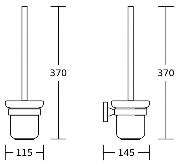 Mexen příslušenství, wc kartáč Rufo, chrom, 7050950-00