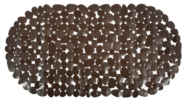 MSV protiskluzová podložka do vany GALETS, hnědá, PVC, 35 x 68 cm