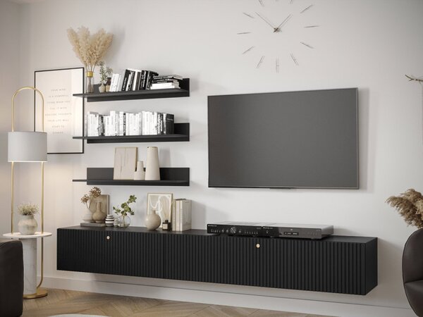 Obývací stěna Towiro Slim I 10, Barva: černá 5903211208966