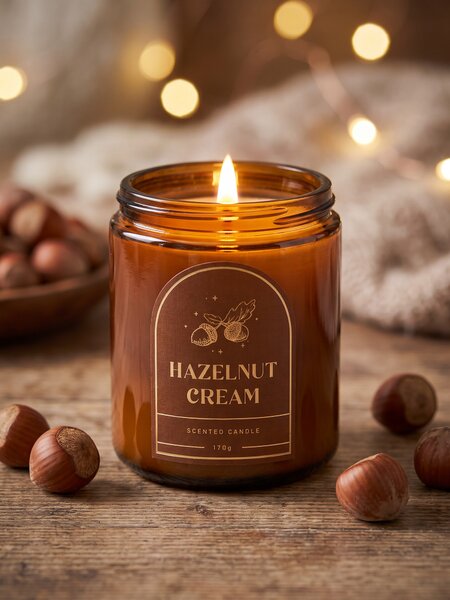 Sinsay - Vonná svíčka Hazelunt Cream - hnědá