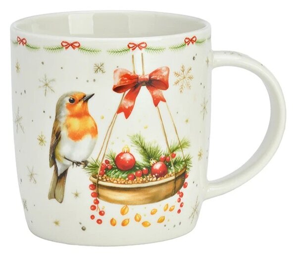 Vánoční porcelánový hrnek Sýkorka 350 ml