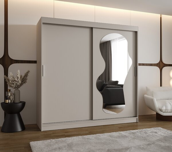 Šatní skříň 200 cm Ulta (kašmír). Akce -20%