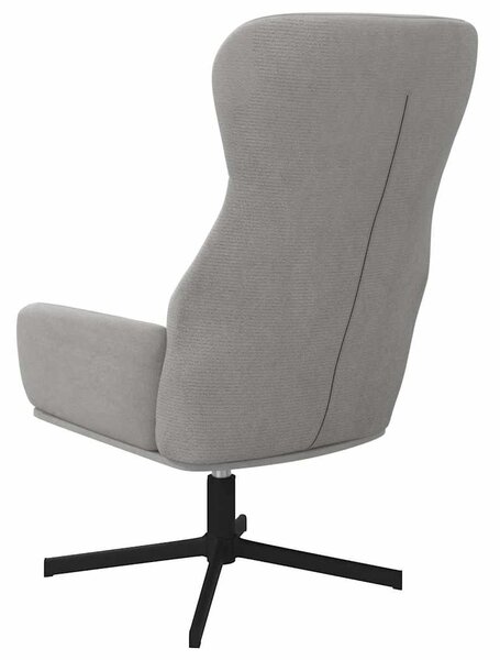 Relaxační křeslo světle šedé samet 341108