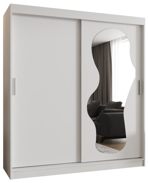 Šatní skříň 180 cm Ulta (bílá). Akce -20%