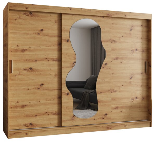 Šatní skříň 250 cm Ulta (dub artisan). Akce -21%