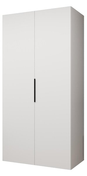Šatní skříň 100 cm Mirabella 1 (bílá + černá)
