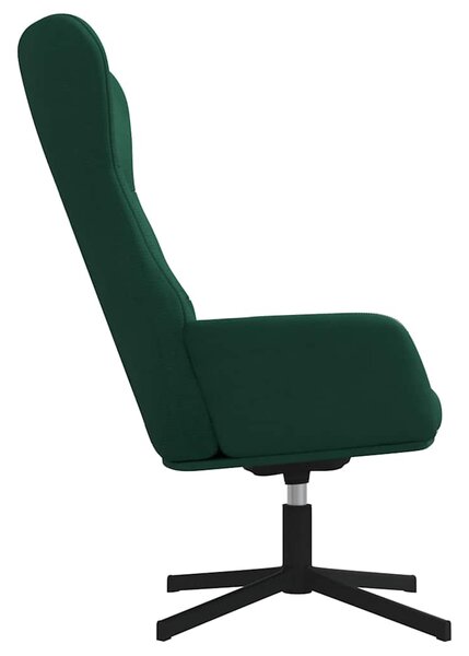 Relaxační křeslo tmavě zelené samet 341110