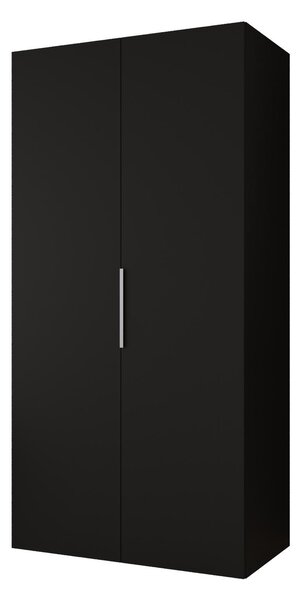 Šatní skříň 100 cm Mirabella 1 (černá + kašmír)