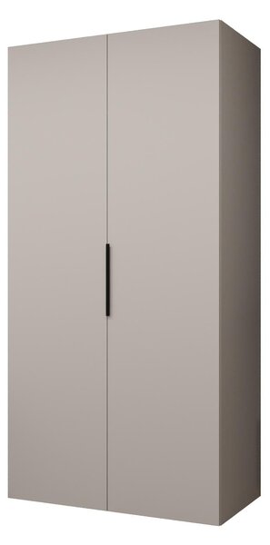 Šatní skříň 100 cm Mirabella 1 (kašmír + černá)