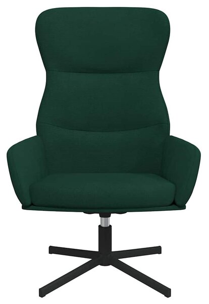 Relaxační křeslo tmavě zelené samet 341110