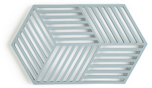 Zone Denmark Silikonová podložka pod horké Hexagon Fog Blue 24 cm