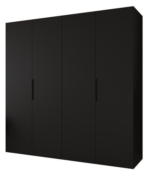 Šatní skříň 200 cm Mirabella 1 (černá + černá)