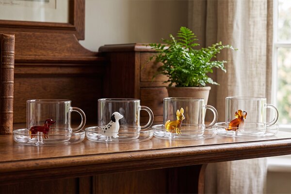 Ichendorf Milano designové šálky na čaj Dogs Tea Cup With Saucer English Foxhound