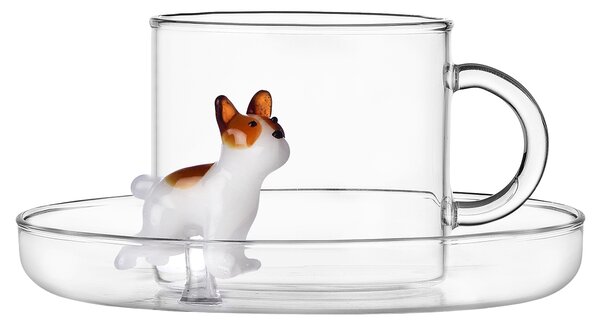Ichendorf Milano designové šálky na čaj Dogs Tea Cup With Saucer French Bulldog