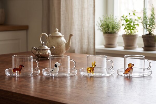 Ichendorf Milano designové šálky na čaj Dogs Tea Cup With Saucer English Foxhound