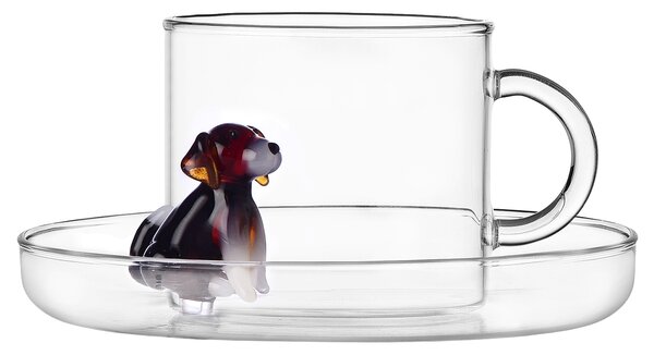 Ichendorf Milano designové šálky na čaj Dogs Tea Cup With Saucer English Foxhound