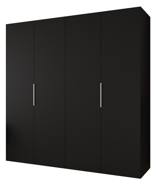 Šatní skříň 200 cm Mirabella 1 (černá + kašmír)