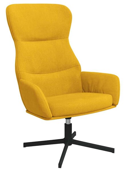 Relaxační křeslo hořčicově žluté samet 341115