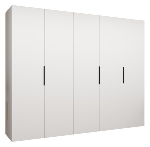 Šatní skříň 250 cm Mirabella 1 (bílá + černá)
