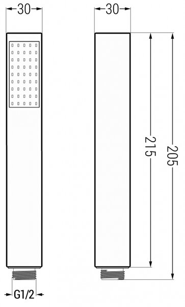 Mexen R-77 sprchová hlavice 1funkční, chrom - 79577-00