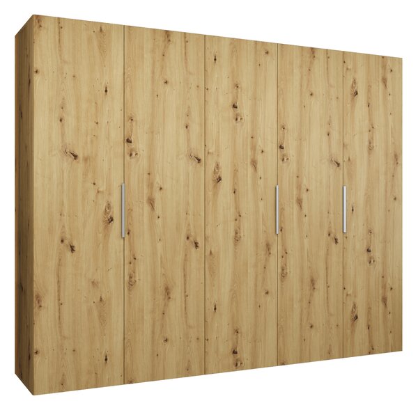 Šatní skříň 250 cm Mirabella 1 (dub artisan + kašmír)