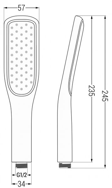 Mexen R-49 sprchová hlavice 1-funkční, bílá/zlatá - 79549-25