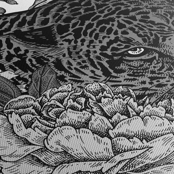 Obraz - Exotická zahrada (s hodinami) (90x30 cm)