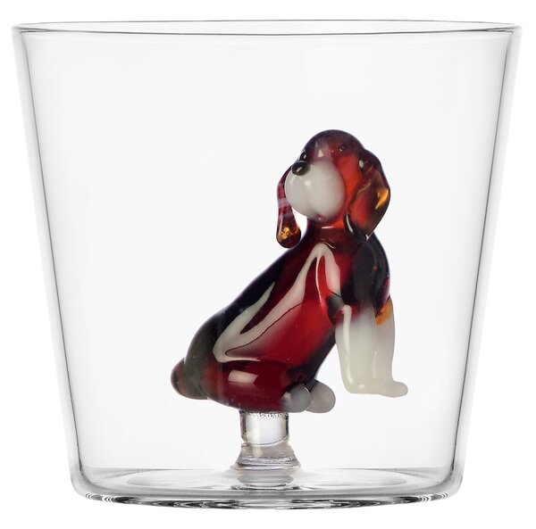 Ichendorf Milano designové sklenice na vodu Dogs Tumbler Basset Hound