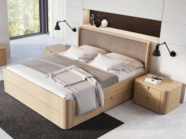 Masivní postel LARA | DUB průběžný | 180x200 cm | JELÍNEK nábytek