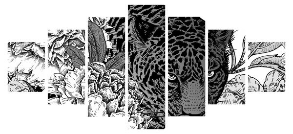 Obraz - Exotická zahrada (210x100 cm)