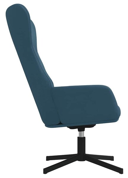 Relaxační křeslo modré samet 341118