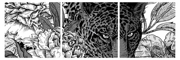 Obraz - Exotická zahrada (s hodinami) (90x30 cm)