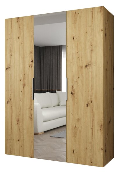 Šatní skříň 150 cm Mirabella 2 (dub artisan + kašmír)