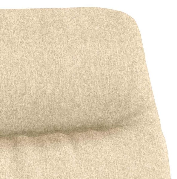 Relaxační křeslo krémové textil 341121