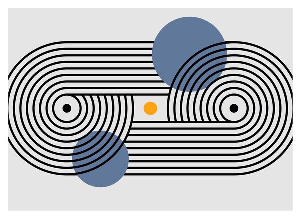 Obraz - Minimalistická abstrakce N⁰3 (70x50 cm)