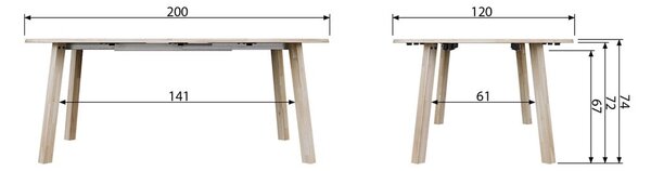 Rozkládací jídelní stůl WOOOD Lange, ⌀ 120 cm