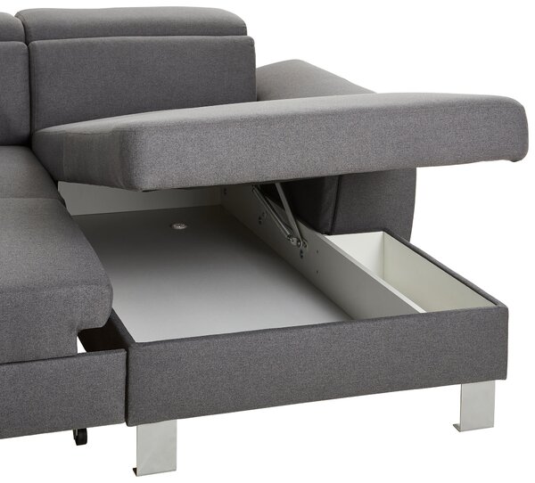 SEDACÍ SOUPRAVA, textil, šedá Xora - Sedací soupravy