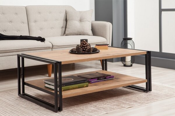 Hanah Home Konferenční stolek Cosmo Rectus borovice Atlantic/černý