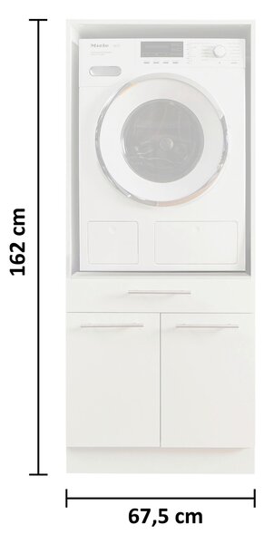 SKŘÍŇKA NAD PRAČKU, kašmírová, 67,5/162/67,5 cm - Víceúčelové skříně, Online Only