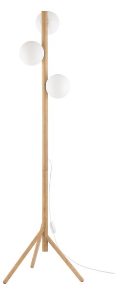 TK Lighting Stojací lampa Estera Wood s dekorem dřeva pro žárovku 3x G9 TK5809
